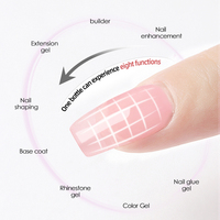 HS HEMA TPO Free Wholesale Custom Logo Reinforce 8 in 1 Builder Gel Private Brand Jar Uv Gel Builder Nail Gel