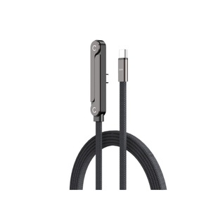 Type C Elbow Data <b>Cable</b> Nylon Braided 6A Fast Charging For Mobile <b>Phone</b> Aluminum Alloy Connector - Product Image 1