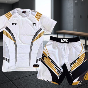 Ensemble de fitness MMA et Jiu-Jitsu brésilien pour enfants, avec short et t-shirt à manches courtes, nouvelle collection 2026, best-seller, broderie personnalisée du logo avant - Product Image 4