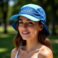 Gorra de Visera de Nailon Twill con Logotipo Personalizado HKZB para Uso Unisex en Exteriores, Impermeable, con Colores y Tallas Personalizadas