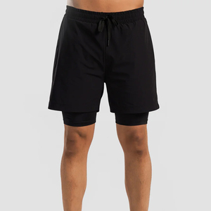 100% Polyester High Street Solid Breathable Quick Dry Elastic Waist Gym Shorts for Workout Running Training Gym Shorts - Product Image 1