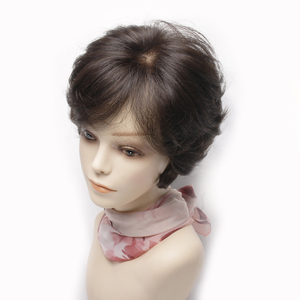 Peluca Corta Ondulada Estilo Bob de Moda, 6 Pulgadas, Mezcla de Cabello Humano, Tejida a Mano, Gorro Transpirable, Color Negro Natural, Marrón, Ligera, Aspecto Virgen - Product Image 3