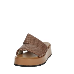 Ciabatte marrone 87 v6 con motivo a pois tacco alto spicchi 3-8cm opzioni di altezza formale in pizzo suola in PU alta moda - Product Image 6