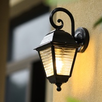 Lanterne murale solaire de style antique européen VINCAN, étanche, en aluminium, source de lumière LED 40W 2700K, pour villa, jardin, mur extérieur
