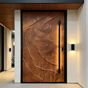 Puerta de Entrada Principal Moderna con Tallado 3D, Aislamiento Acústico, Pivote Giratorio Exterior, Antirrobo para Villa o Apartamento - Product Image 1