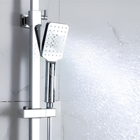 Mitigeur de douche apparent de haute qualité en chrome poli, système de douche thermostatique, ensembles de robinetterie pour salle de bain d'hôtel