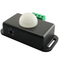 Coolcam — interrupteur de capteur de mouvement PIR, à réglage automatique, 12V, 24V, 8a, détecteur infrarouge IR, pour bande lumineuse LED
