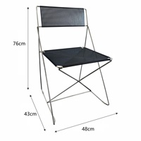 Sillas de Comedor con Estructura de Hierro, Estilo Bahaus, para Cafetería, Restaurante, Hotel