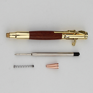 Neues Design Messing Holzgriff Metall-Kugelschreiber, Kreativer Geschenkstift, Gravierbares Logo, Gewehrkugel-Kugelschreiber - Product Image 4