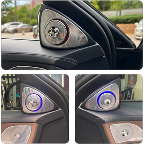 Pour Mercedes-Benz C GLC E S W205 W213 W222 X253, éclairage d'ambiance 64 couleurs, haut-parleur tweeter 3D lumineux, kit de modification automobile - Product Image 4