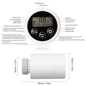 WIFI Zigbee TRV Thermostat Contrôleur de zone sous le sol Vanne de radiateur électrique Systèmes de <span class=keywords><strong>chauffage</strong></span> programmables hebdomadaires - Product Image 3