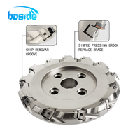 Tête de fraiseuse à face indexable BT50 545 à 45 degrés avec plaquette SEEN1504 en acier allié Cr-V 42HRC pour usinage CNC