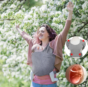 J327 personnalisation nouveau style simple type fabricant écharpe de portage pour bébé multifonctionnel coton porte-bébé - Product Image 4