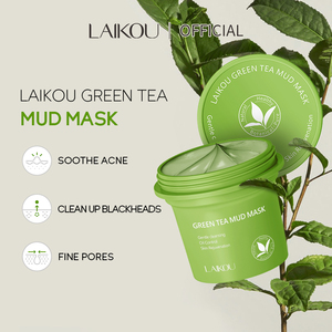 <span class=keywords><strong>Maschera</strong></span> Facciale Laikou al Tè Verde e <span class=keywords><strong>Caolino</strong></span> in Polvere Fine per Pulizia Profonda dei Pori, Controllo dell'Oleosità e Rimozione dei Punti Neri 100g - Product Image 2