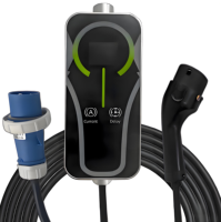 Station de recharge pour véhicule électrique domestique 7 kW, AC rapide, Type 2, 32 A, 200-220 V, IP54, portable, nouvelle, garantie 3 ans, contrôle par application, cordon de 5 m