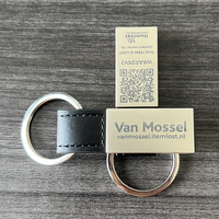 Porte-clés en métal et cuir de haute qualité, design unique avec code QR personnalisé, thème pyramidal, logo gravé au laser, technique de moulage