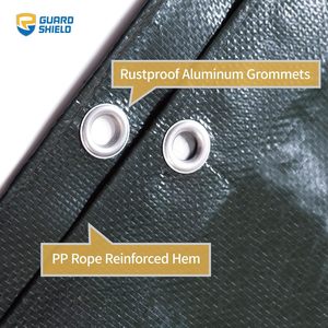 GUARD SHIELD Vert/Argent Bâche Imperméable 10x12 Pieds Toit Pluie Extérieur Taprs Camping Tente Couverture Léger Bâche 8mil - Product Image 4
