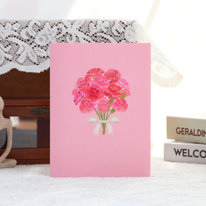 การ์ดอวยพรวันเกิดแบบป๊อปอัพ 3 มิติ ลายดอกไม้ช่อของขวัญสำหรับคุณแม่ พิมพ์ลาย UV ปั๊มทอง งานฝีมือกระดาษ ขายดี เหมาะสำหรับผู้หญิง ทำเองได้ ใช้ในธุรกิจ - Product Image 4