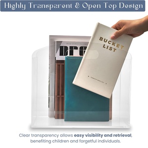 Rõ ràng Acrylic chủ Tạp Chí báo đứng với xử lý hiện đại <span class=keywords><strong>lucite</strong></span> giỏ cho phòng tắm phòng ngủ phòng khách văn phòng hiển thị - Product Image 5