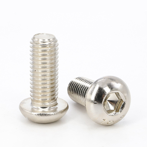 M2 M3 M4 M5 M6 M8 M10 M12 ISO7380 Grade 10.9 Nickel Plated Allen <b>Screws</b> Hex Button Head Bolts - Product Image 3