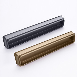 Aluminum Alloy Invisible Embedded Furniture Cabinet Door Handle <b>for</b> Wardrobe Dresser Kitchen-Contemporary Design - Product Image 1
