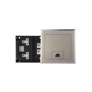 Cajas de Suelo con Tapa Plana de Cierre Suave y Módulos de Alimentación, Datos y USB para Sistemas de Conferencia Inteligentes - Product Image 1