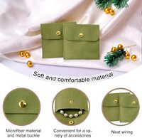 Pochette à bijoux moderne en microfibre haut de gamme, personnalisée avec le logo Ningen, écologique, avec fermeture à bouton, étui anti-poussière