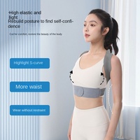 Ceinture de soutien dorsal professionnelle avec logo personnalisé, correcteur de posture réglable, respirant, attelle d'épaule ouverte pour hommes et femmes, pour corriger la cyphose