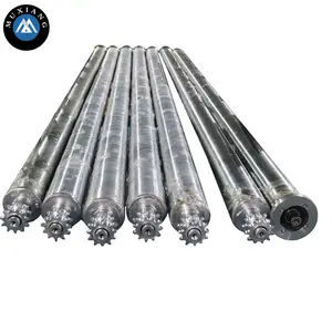 Heavy Duty Steel Gravity Roller Conveyor Roll double sprocket two rows chain conveyor rollers with milling shaft liangzo