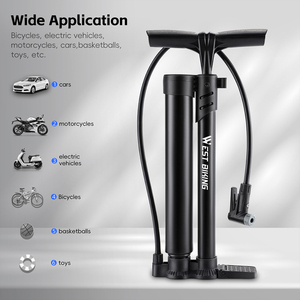 Pompe à air pour vélo WEST BIKING, anti-crevaison, sans chambre à air, 160 PSI, en acier, mini <span class=keywords><strong>gonfleur</strong></span>, pompe à air pour pneus de vélo, pompe à air pour ballon, accessoires pour vélo électrique - Product Image 6