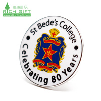 Plaque de nom en émail dur en forme ronde avec logo personnalisé, badge d'université souvenir en métal, épingle en émail personnalisée