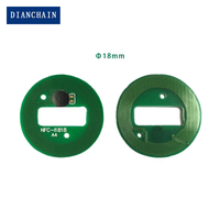 Échantillon gratuit de matériau FPC, mini puce NFC de diamètre 18 mm sur autocollant RFID métallique, micro-étiquette NFC la plus petite