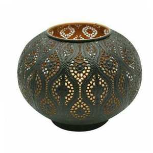 Portavelas votivo redondo con luz de té - Product Image 1