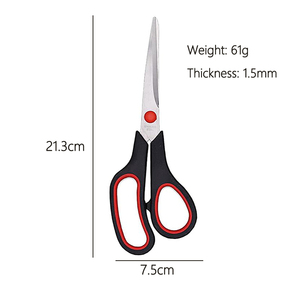 Chất Lượng Cao Đa Năng Văn Phòng 8Inch Thép Không Gỉ Mục Đích Cao Su Và Nhựa Văn Phòng Sinh Viên Kéo Thợ May Của Kéo - Product Image 2