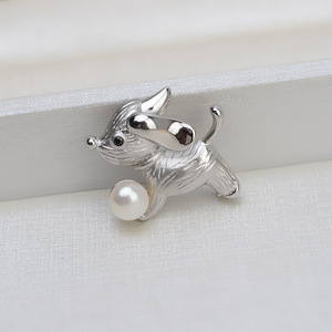 Pendentif broche en argent S925, accessoire pour chien DIY, porte-perles vide 8-10 mm, épingles semi-finies à double usage - Product Image 2