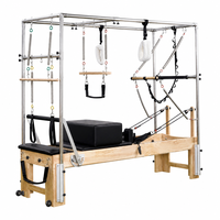 Yüksek Kaliteli Profesyonel Meşe Kapalı Alan Fitness Ekipmanları Toptan Cadillac Yükseltilmiş Yataklar Pilates Stüdyosu Kullanımı için Tam Trapez