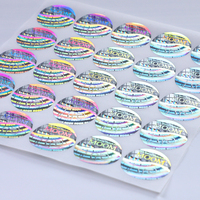 Autocollant adhésif personnalisé en PVC recyclé, résistant aux UV, découpé à la forme, avec code QR, hologramme, étiquette de sécurité RF pour l'emballage alimentaire
