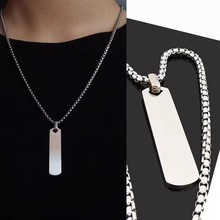 Collar con colgante Mobius de acero inoxidable simple para hombre, estilo Hip Hop de moda con inscripción Personal, cadenas de moda, estilo urbano - Product Image 5