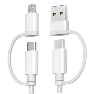 6.6ft <span class=keywords><strong>USB</strong></span> C sạc cáp phổ 60W đa sạc dây cho Iphone 17/16 Pro 4/1 cho AirPods 4/4 Gen iWatch 11 - Product Image 1
