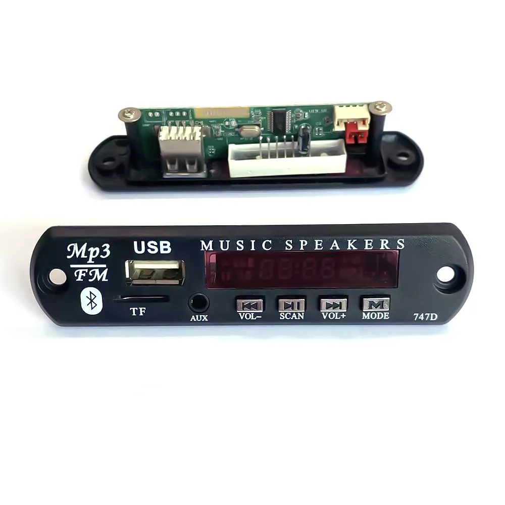 Không dây 5.0 5V 12V MP3 WMA Board giải mã âm thanh xe hơi USB TF FM Đài phát thanh mô-đun Màn hình màu MP3 mô-đun Máy nghe nhạc