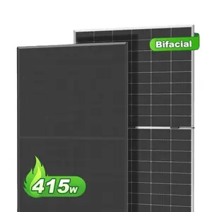 P-Type Half-Cell Monocrystalline Full BLACK Mono PERC Module 400wp 405watt 410w 415W Solar Panel Have Stock Direct Supplier