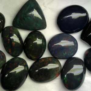 10mm 20mm naturel noir opale éthiopienne lisse lâche semi-précieuse pierre précieuse en vrac du fabricant en ligne inde Alibaba régulier - Product Image 2