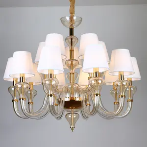 JYLIGHTING American Chandelier Wohnzimmer Schlafzimmer Lampe Europäisches klassisches Design einfacher Glas leuchter