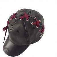 Casquette de baseball en cuir à 6 panneaux personnalisée avec logo, de haute qualité, unisexe, pour le sport, vente en gros