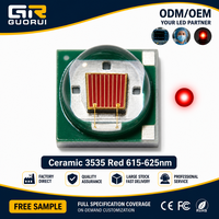 GUORUI 3W 660nm LED 630nm 850nm Spectre pour l'éclairage de beauté et de croissance, 3W 660nm 450nm LED bleue haute puissance