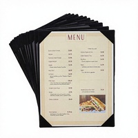 Accessoire de restaurant personnalisé Logo en relief Porte-menu A3 Couverture de menu en cuir personnalisée