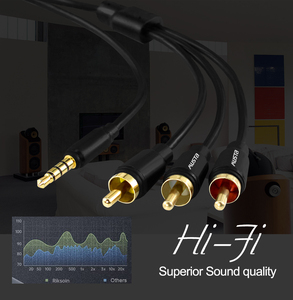 Câble audio RCA 3,5 mm de haute qualité, 1-10 m, plaqué or, gaine en PVC, connecteur mâle-mâle pour voiture, HDTV, DVD, magnétoscope - Product Image 3