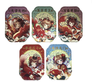 ملصق ورقي مطلي بالرسوم المتحركة اليابانية مخصص مع تصميم جرافيتي مرسوم يدويًا طباعة أوفست ونقوش - Product Image 3