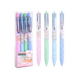 Cute Gel <b>Pens</b> Custom Retractable Plastic Fine Point <b>Pen</b> with Logo - Product Image 1