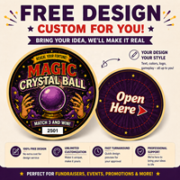 Boletos de Raspar con Ventana y Forma Redonda Personalizados con Temática de Bola Mágica, Impresión CMYK, Datos Variables, Precio de Fábrica